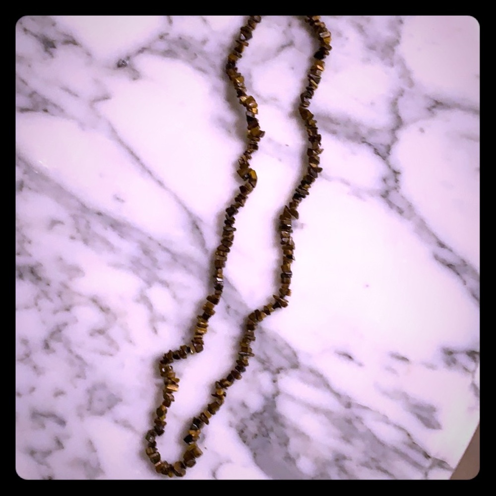 Authentic tiger eye fashion necklace